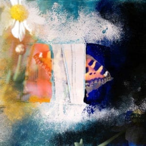 Elsker, elsker ikke, er som natt og dag. Foto pluss akrylmaleri skaper effekter av lys og mørke.