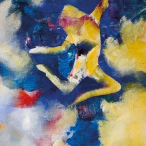 Jump - akryl på papir.